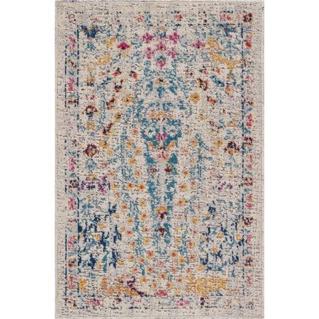 LR RESOURCES LR Resources ANTIQ81456CMG1A30 Wildflower Run Floral Woven Indoor Outdoor Rectangle Area Rug ANTIQ81456CMG1A30